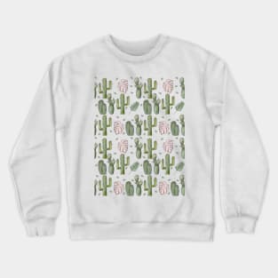 Cactus Flower pattern Crewneck Sweatshirt